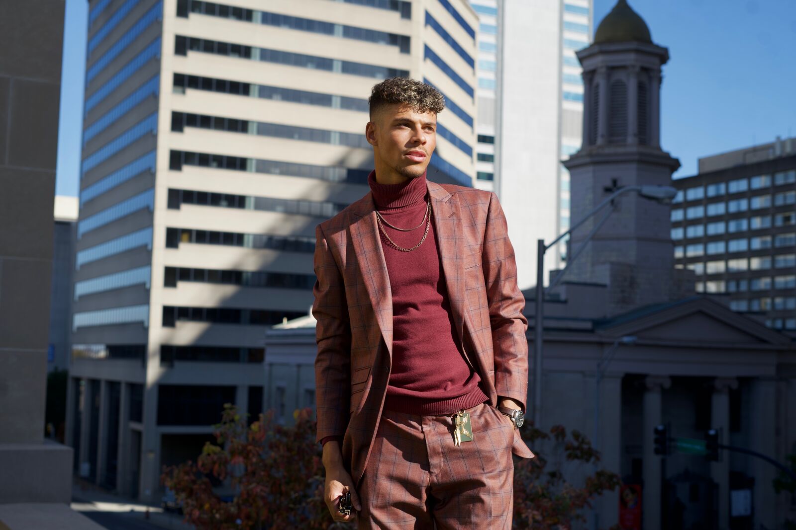 Blaine McIntosh in a tailored suit